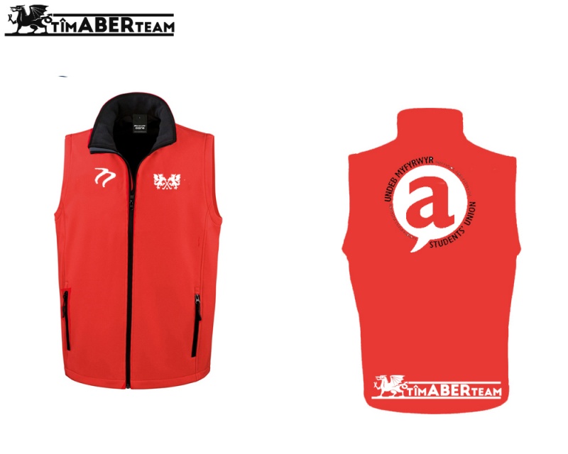 AUMHC Red Black Soft Shell Gilet